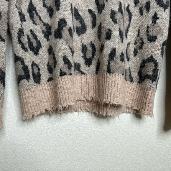 R13 Leopard Crewneck Sweater extra small